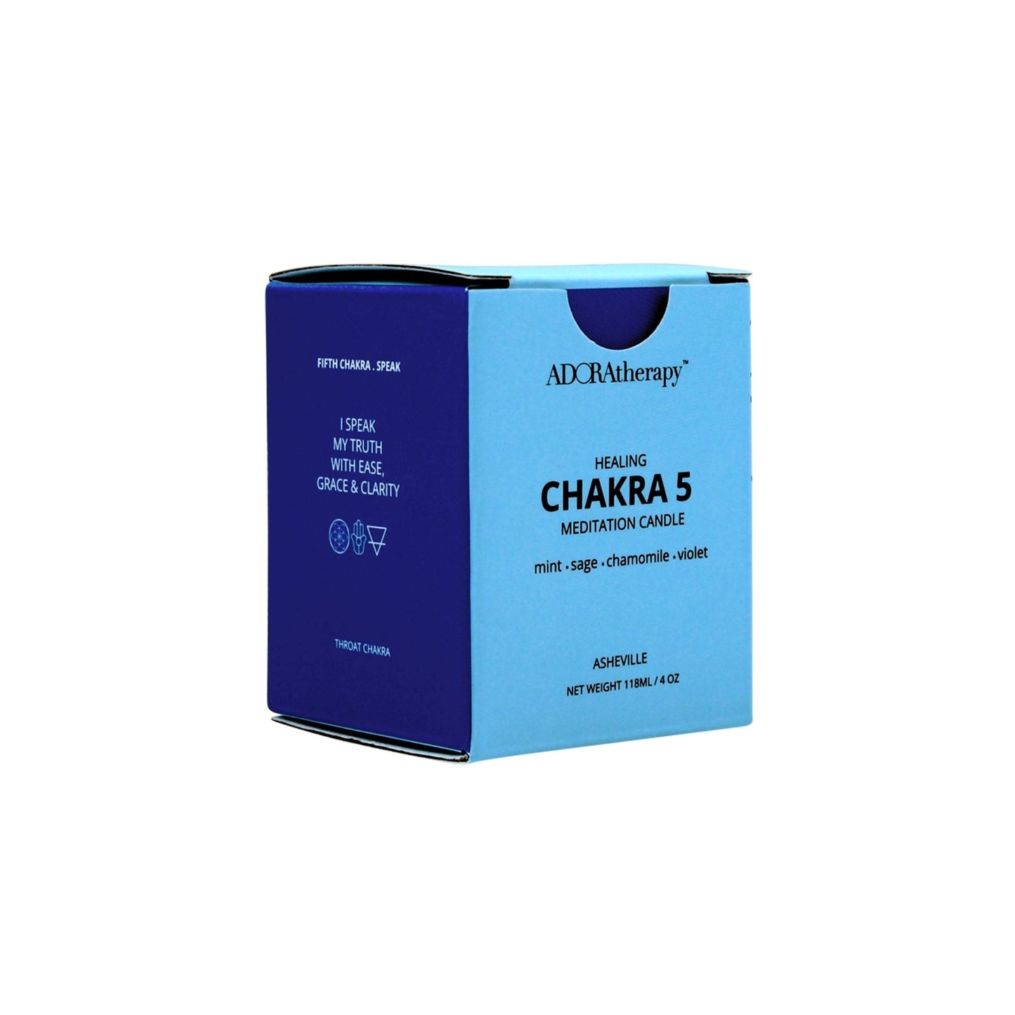 Throat Chakra Meditation Candle