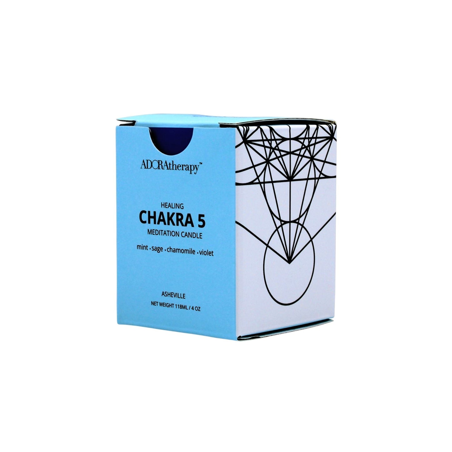 Throat Chakra Meditation Candle