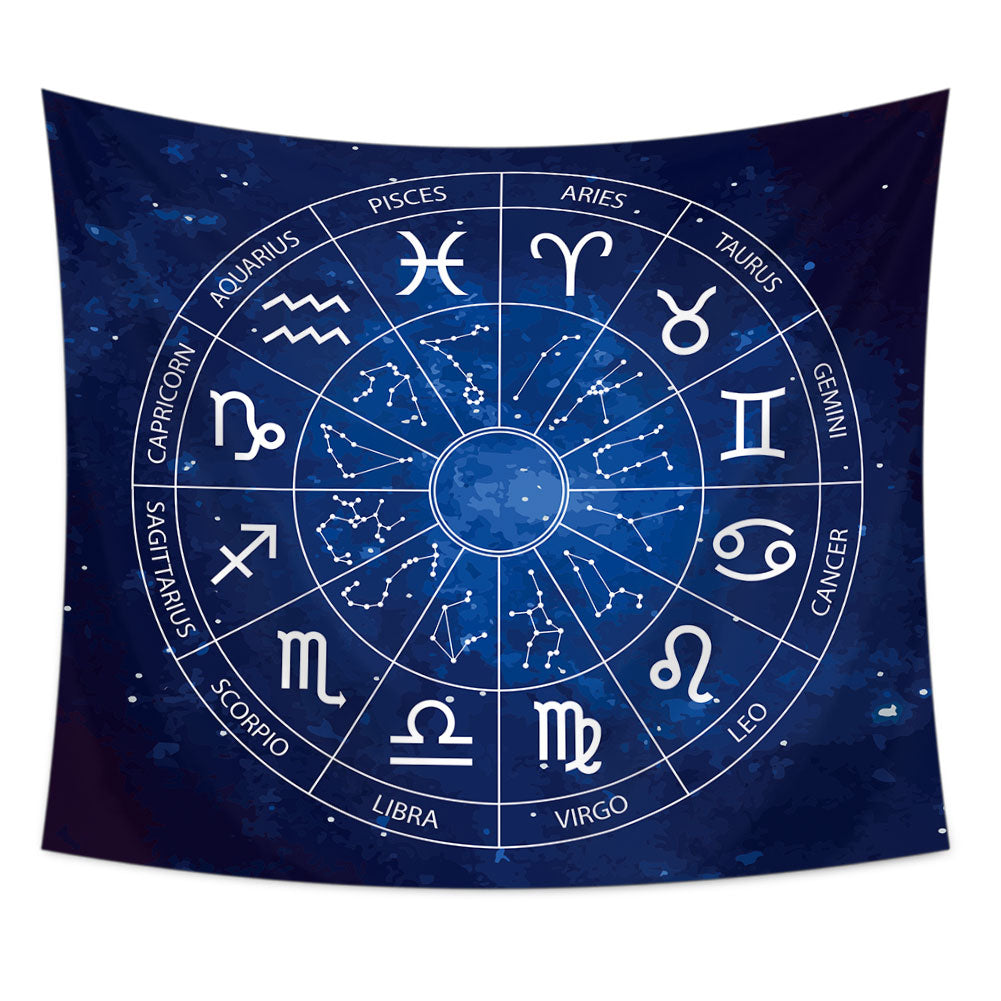 Zodiac Tapestry, Wall Tapestry, Aesthetic Vintage Tapestry