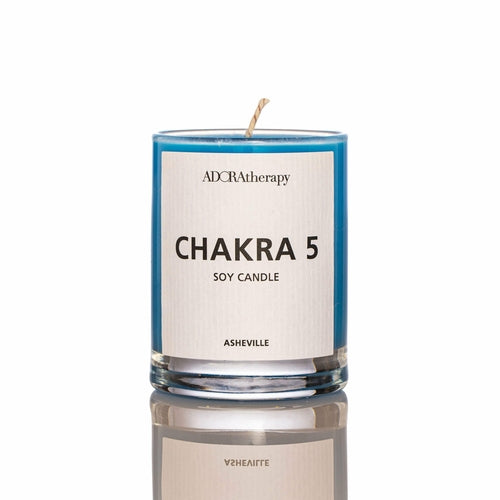 Throat Chakra Meditation Candle